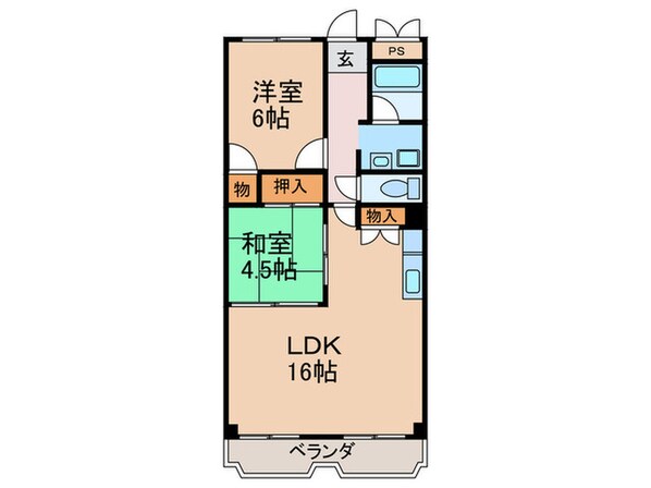 エスパシオ・デ・鵲の物件間取画像